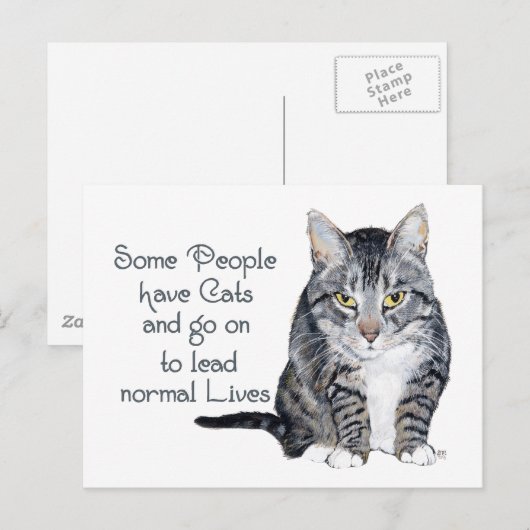 Kat Wisdom - Sommige mensen hebben katten Briefkaart (Voorkant / Achterkant)