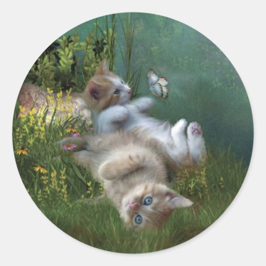 Kat Wishes Art Sticker (Voorkant)