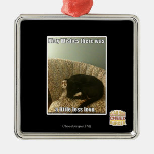 Kat Wishes Metalen Ornament