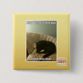 Kat Wishes Vierkante Button 5,1 Cm (Voorkant)