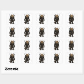 Kat Witcher – Middeleeuwse Fantasie Krijger Vierkante Sticker (Vel)