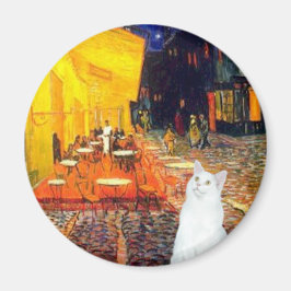 Kat (witte SH) - Terrace Cafe Magneet