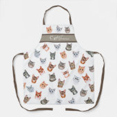 Kat Woman Waterverf Simple Moderne Schort (Voorkant)