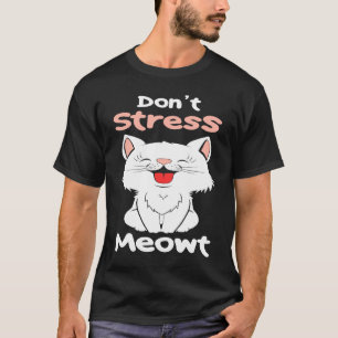 kat woordspeling tekst kat tekst miauw kat sch t-shirt
