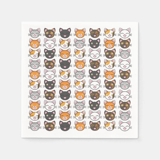 Kat wordt geconfronteerd met een cat-deklaag van 5 servet (Voorkant)