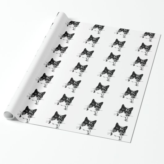 Kat-wrapppapier Cadeaupapier (Uitgerold)