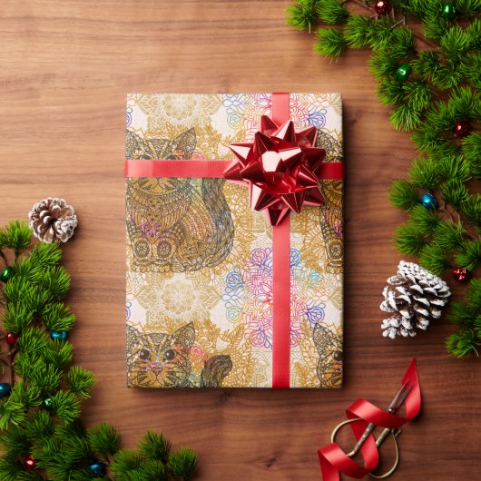 Kat-wrapppapier Cadeaupapier (Feestdagen Geschenken)