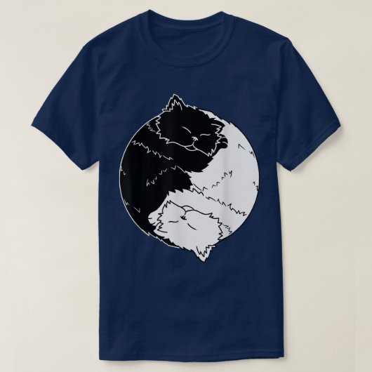Kat yin en yang kattencadeautjes slapen t-shirt (Design voorkant)
