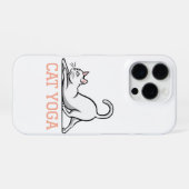 kat yoga iPhone hoesje (Achterkant horizontaal)