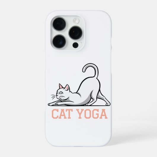 kat yoga iPhone hoesje (Achterkant)