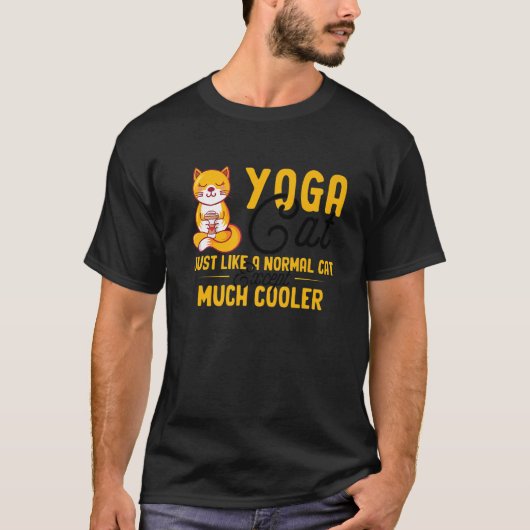 Kat Yoga Kat net als een normale kat behalve veel T-shirt (Voorkant)