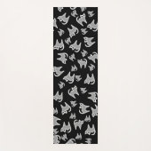 Kat Yoga Mats - zwart-wit Yogamat (Voorkant)