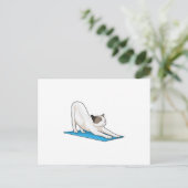 Kat Yoga Meditatie Fitness Briefkaart (Staand voorkant)