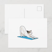Kat Yoga Meditatie Fitness Briefkaart (Voorkant / Achterkant)