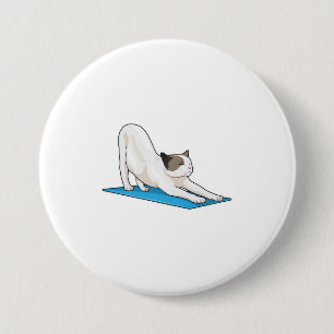 Kat Yoga Meditatie Fitness Ronde Button 7,6 Cm