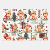 Kat Yoga met Kerst thema Inpakpapier Vel (Voorkant 3)