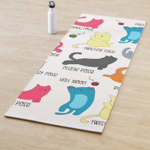 Kat Yoga Oefeningen Grappige Yoga Mat