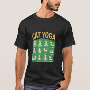 Kat Yoga Oefeningen Katten Oefenen Mindfulness Med T-shirt