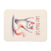 Kat Yoga Pose - Dame Yoga Kat Magneet (Horizontaal)