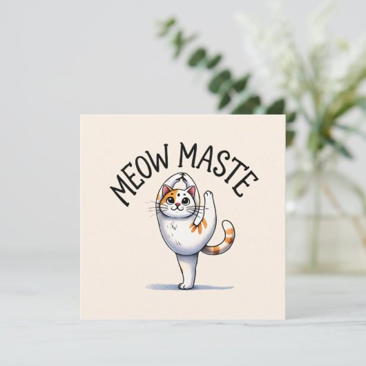 Kat Yoga Pose - Meow Maste (Staand voorkant)