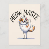 Kat Yoga Pose - Meow Maste Briefkaart (Voorkant)