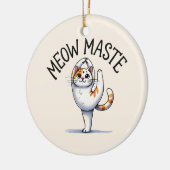 Kat Yoga Pose - Meow Maste Keramisch Ornament (Links)