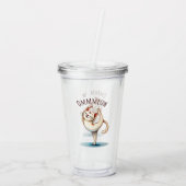 Kat Yoga Pose - Miauw Acryl Drinkbeker (Achterkant)