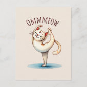 Kat Yoga Pose - Miauw Briefkaart (Voorkant)