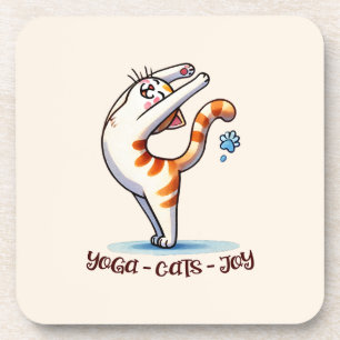 Kat Yoga Pose - Yoga - Katten - Vreugde Bier Onderzetter