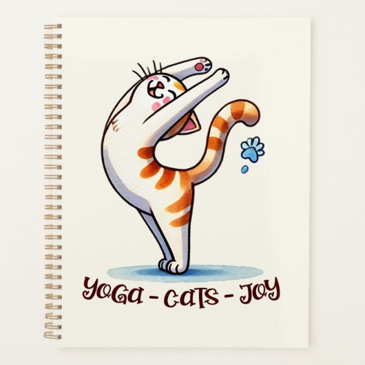 Kat Yoga Pose - Yoga - Katten - Vreugde Planner (Voorkant)