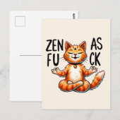 Kat Yoga Pose - Zen Briefkaart (Voorkant / Achterkant)