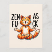 Kat Yoga Pose - Zen Briefkaart (Voorkant)