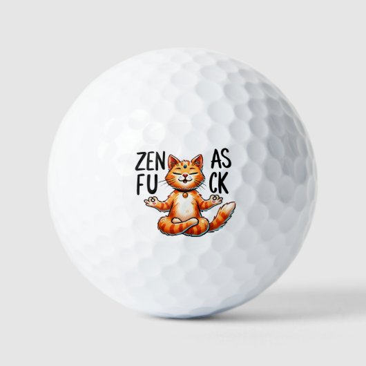 Kat Yoga Pose - Zen Golfballen (Voorkant)