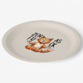 Kat Yoga Pose - Zen Papieren Bordje (Gekanteld)