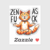 Kat Yoga Pose - Zen Sticker (Vel)