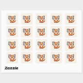 Kat Yoga Pose - Zen Vierkante Sticker (Vel)