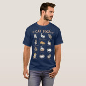 Kat Yoga Poses Cats die indheid betrachten T-shirt (Voorkant volledig)