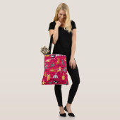 Kat Yoga Poses Red Yellow Tote Bag (Op model)