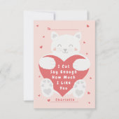 Kat Zeg genoeg klaslokaalkaart voor Valentijn Kaart (Voorkant)