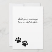 Kat zegt dag hallo grijs aangepaste tekst vlak kaart (Achterkant)