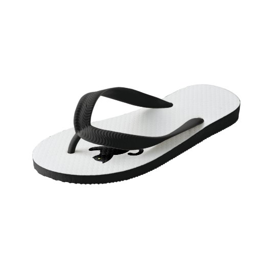 Kat zegt hallo kinder teenslippers (Schuin)