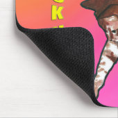 Kat zegt: klik hier! Roze Muismat (Hoek)