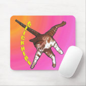 Kat zegt: klik hier! Roze Muismat (Met muis)