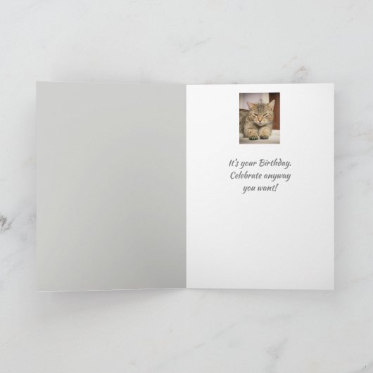 Kat Ziet er Good Moeder, mam Birthday Fun Animal Kaart (Binnen)