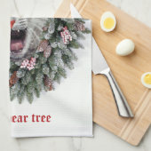 Kat zingt "Twaalf kerstdagen" Theedoek (Quarter Fold)