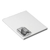 Kat zit bij raam met boek notitieblok (Schuin)