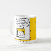 Kat zit in een soort flap! Fun Cat Lover Koffiemok (Voorkant links)