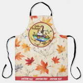 Kat zit op paraplu in gay vlag kleuren schort (Voorkant)