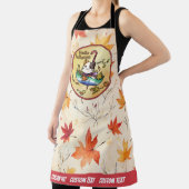 Kat zit op paraplu in gay vlag kleuren schort (Insitu)