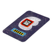 Kat zit voor jaarboek foto koelkast magneet (Linkerzijde)